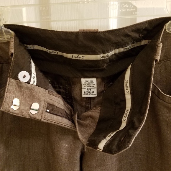 Studio Y Tan Trousers. EUC - Picture 3 of 3